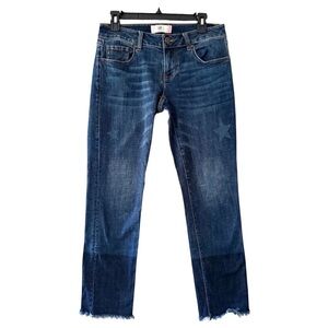 CAbi Celebrity Star Slim Boyfriend Two-Tone Denim Jeans Style# 3937 Size 2